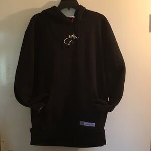 Nostalgia Black And One Hoodie large embroidered logo cool letterman writing on